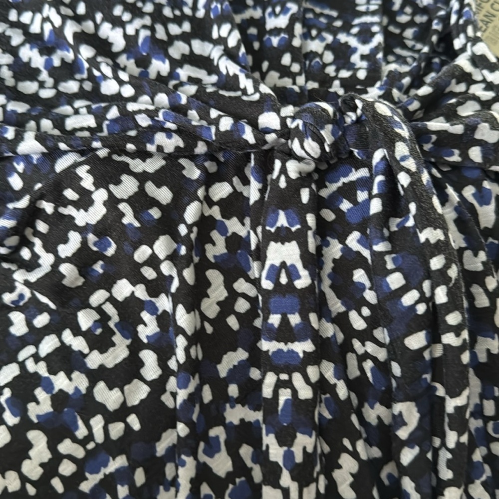 2X OriginalNicoleMiller Blue Black&White Dress 95%polyester 5%spandex Side ties - Picture 5 of 5
